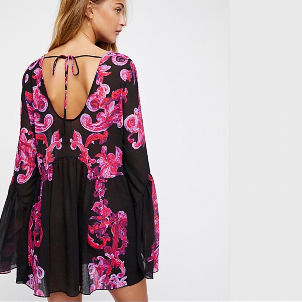 FREE PEOPLE Printed Symphony Slip Dress. NWT - Picture 3 of 4